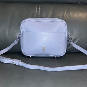 Thacker Elegant Lavender Leather Crossbody Bag Euc